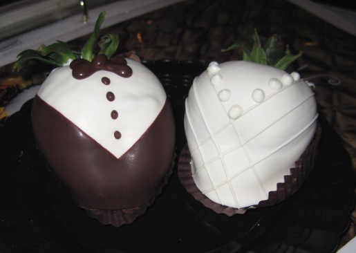 Bride and Groom strawberries