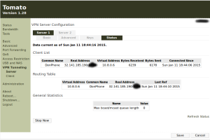 Tomato-VPN-Status